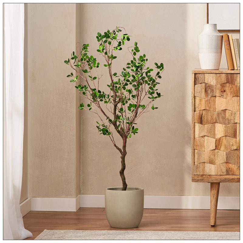 ARTIFICIAL MILAN LEAF BONSAI, 47.2" H x 18.1" W x 14.5" D