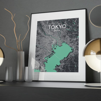 Tokyo City Map In Dream - No Frame Print