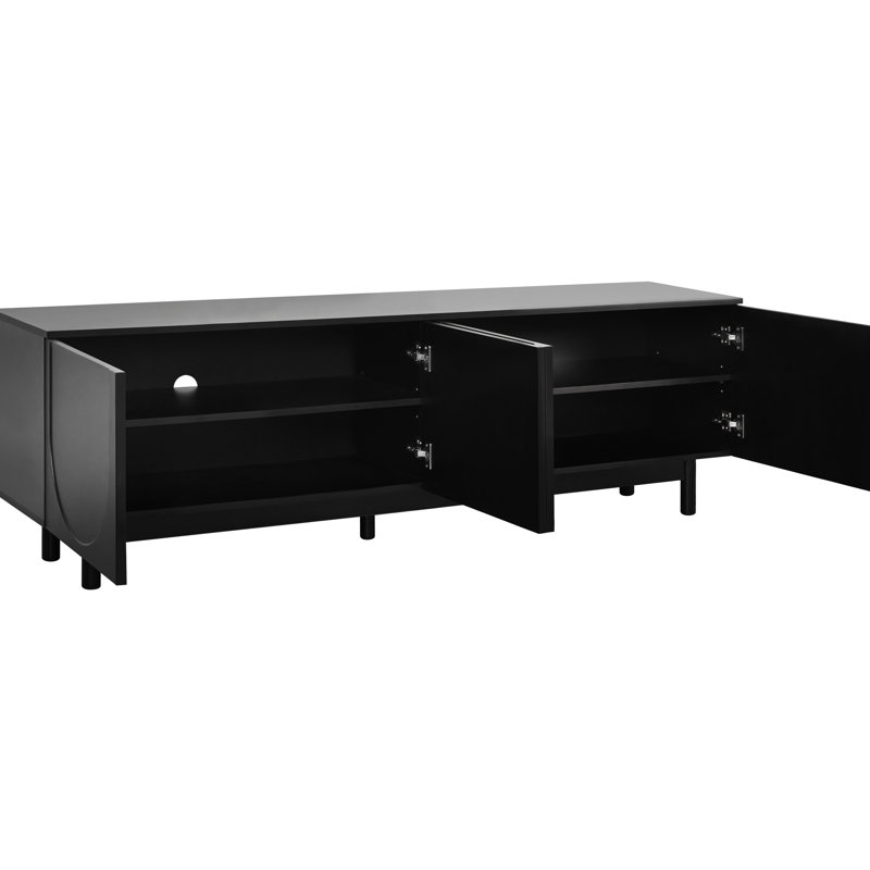 Unfinished TV Stand for TVs up to 50" with Fireplace Included