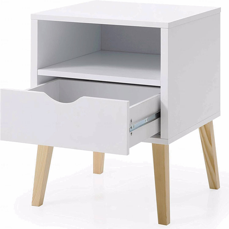 Mid-Century Modern Jeff Night Stand, End Table Bed Room Accent Side Table
