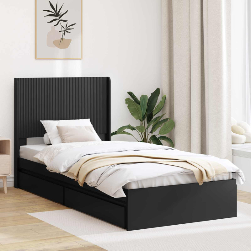 Bed, Small Single (75 x 90cm), Black