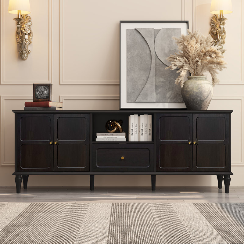 Ermelindo 66.92" W TV Stand for TVs up to 75", Black