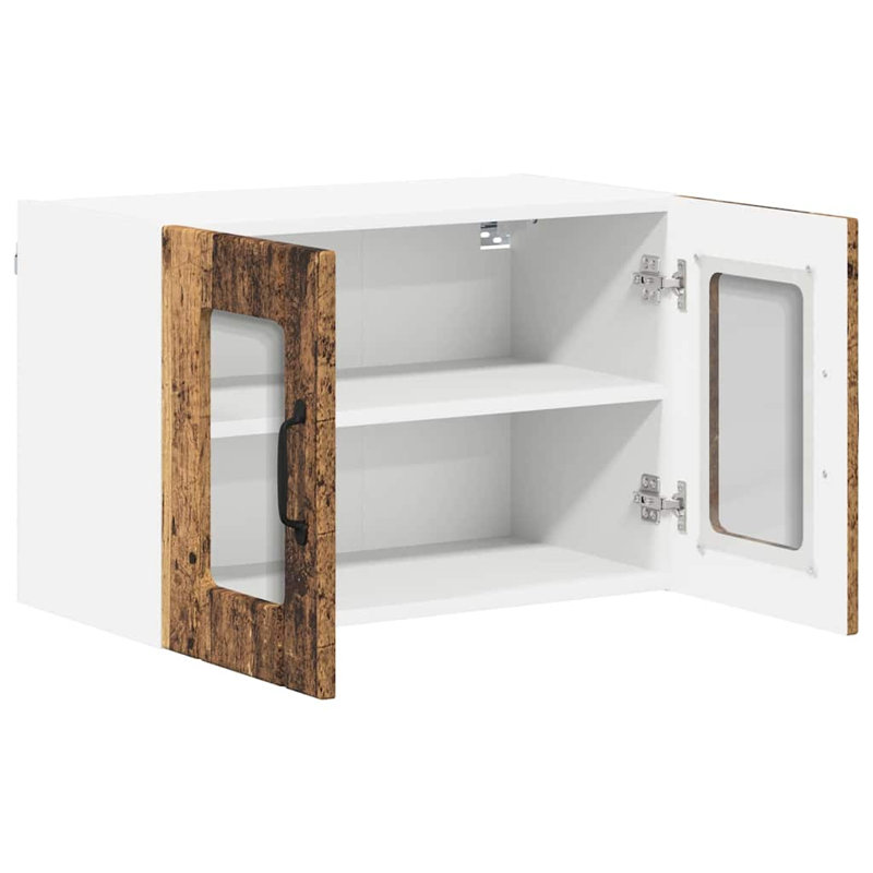 Vidaxl Kitchen Cabinet With Shelf 2 Pcs Artisan Oak 60 X 31 X 40 Cm, Old Wood