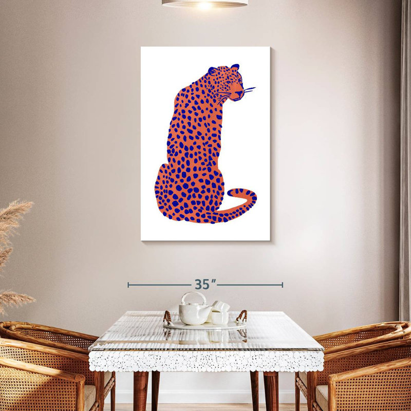 Brampt Bright Leopard I, 45" H x 30" W