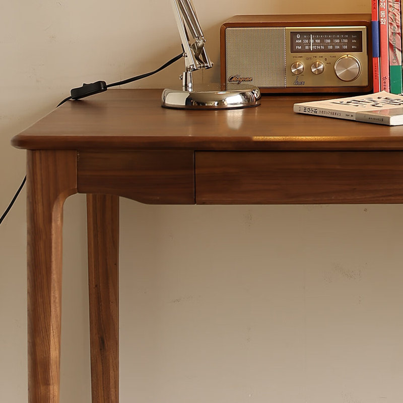 Solid wood desk, 29.53" H x 55.12" W x 27.56" D