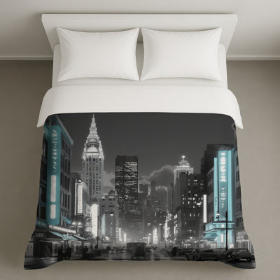 Cityscape Neon Lights Duvet Covers