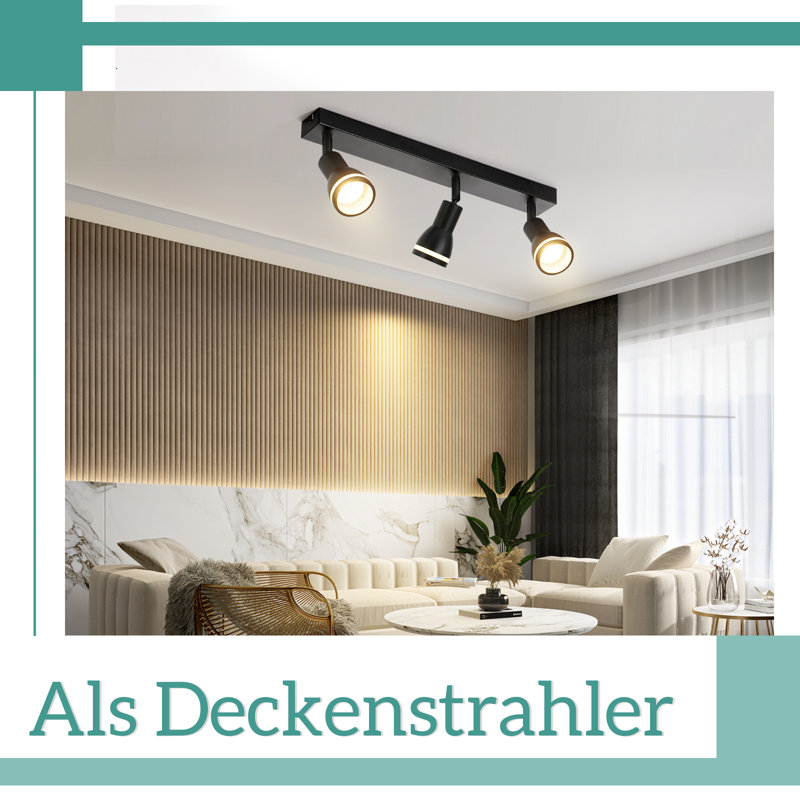 Deckenleuchte 3-flammig, Black