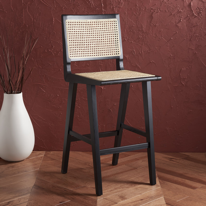 Tabouret de comptoir 23,2 po Atticus, Noir, Tabouret de bar (siège d'une hauteur de 29,5 po)