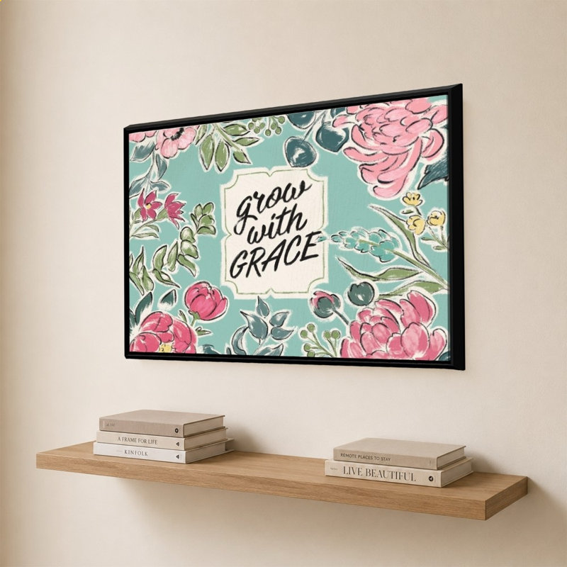 Live in Bloom IV, 28" H x 40" W, Black