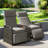 Patio Wicker Outdoor Lounge Chair Set With Adjustable Backrests And Built-in Storage Table-683119963