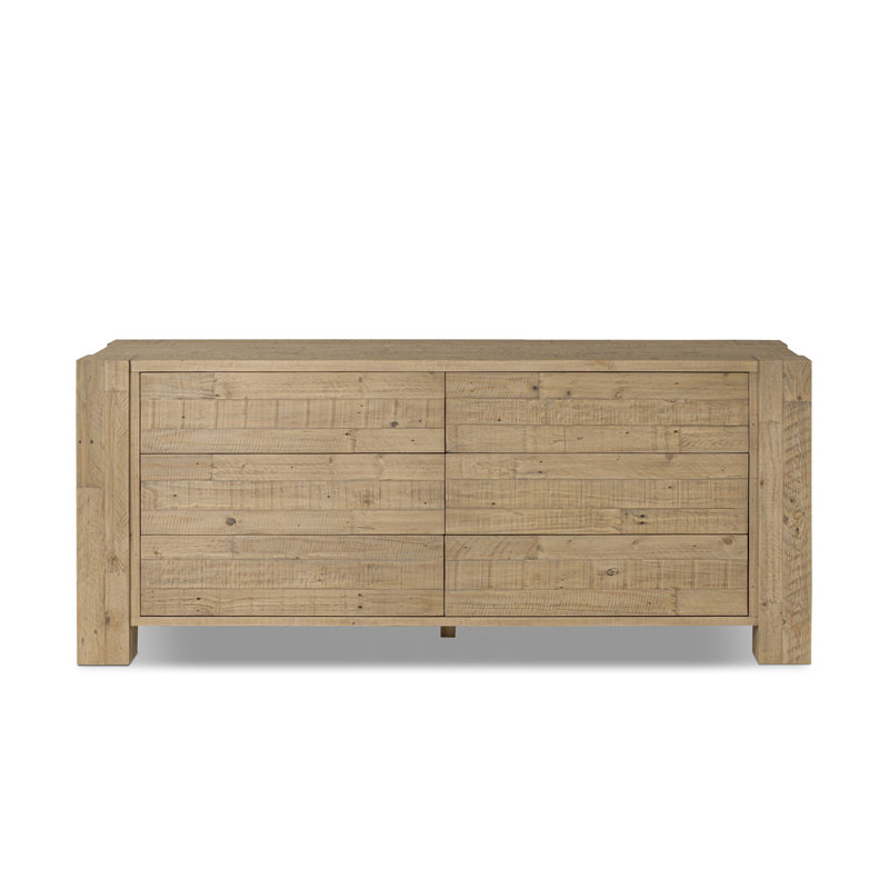 Commode 6 tiroirs Finnian - Pin, Pin blond clair