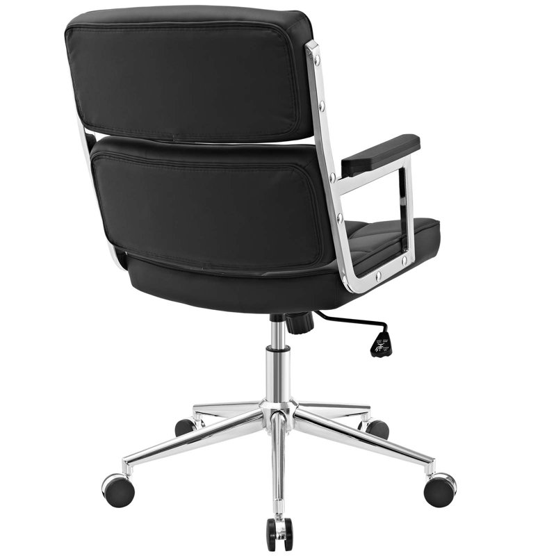 Portray Highback Upholstered Vinyl Office Chair, Black