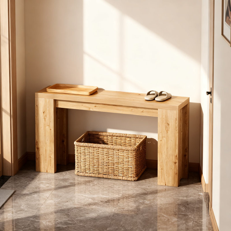 Console très longue de 70,9 pouces avec base épaissie, canapé de ferme pour le salon, le couloir, le vestibule et l'entrée