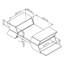 Table basse abstraite avec rangement Aliaya