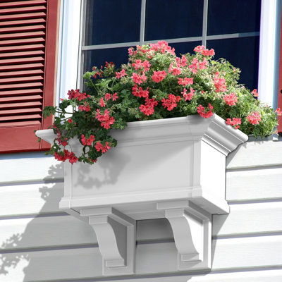 Jardinière pour fenêtre en résine avec réservoir d'eau Anand