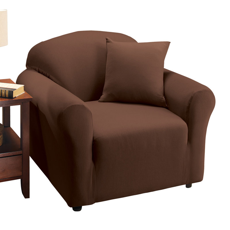 Housse pour fauteuil à coussins en T, Brun