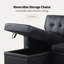 Canapé-lit modulaire réversible en cuir Vegan