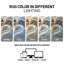 Tapis bleu / gris / blanc en polypropylène à poils longs Farmerville-2000313618