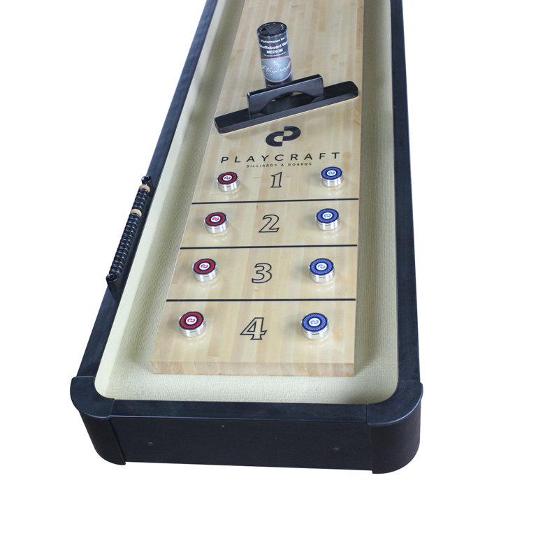 Playcraft Woodbridge 2 Piece Construction Shuffleboard Table, 16', Black