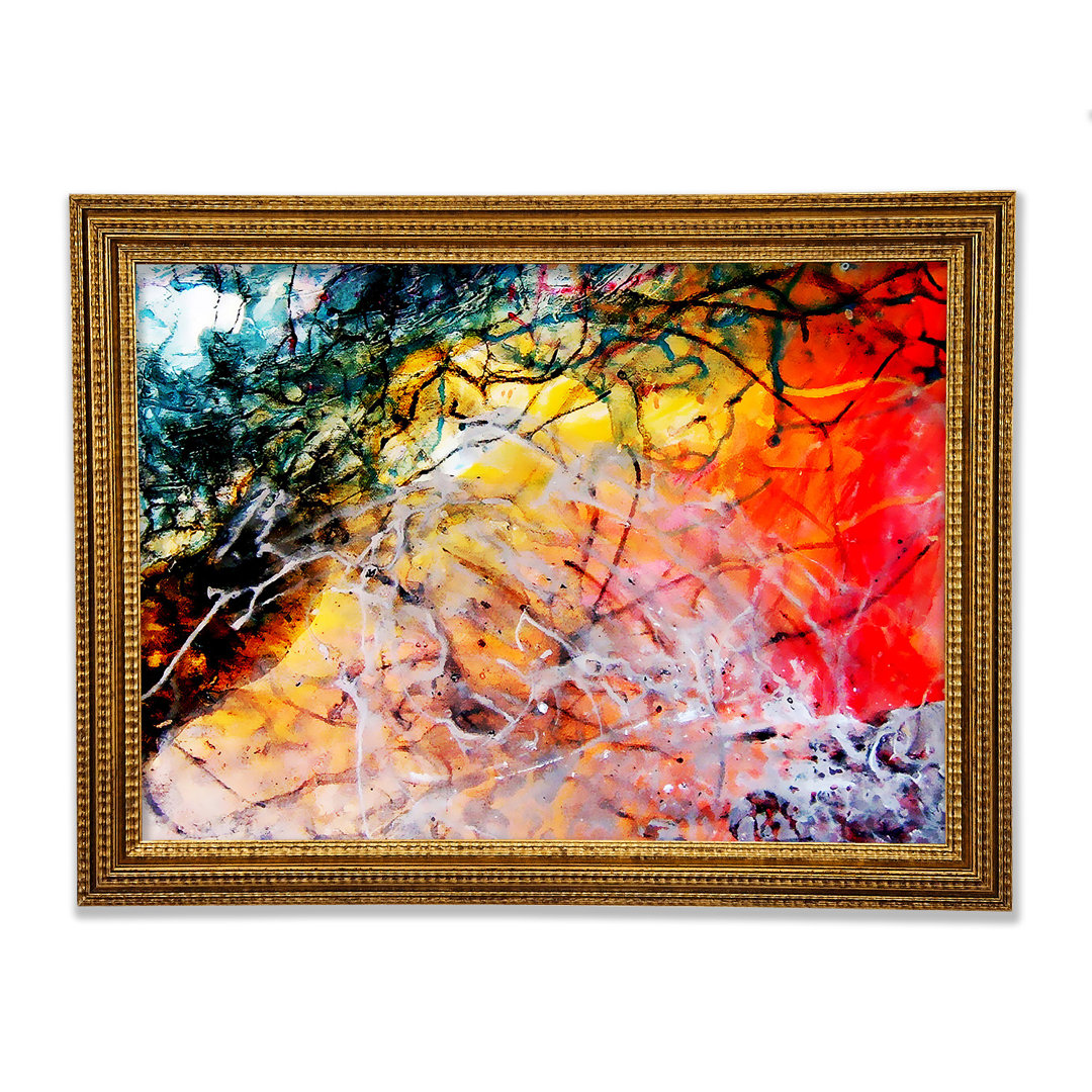 Gerahmtes Wandbild Illusive Rainbow Trees