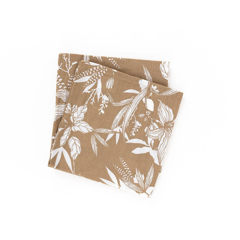 Serviette de table 100% coton sahrye, Taupe