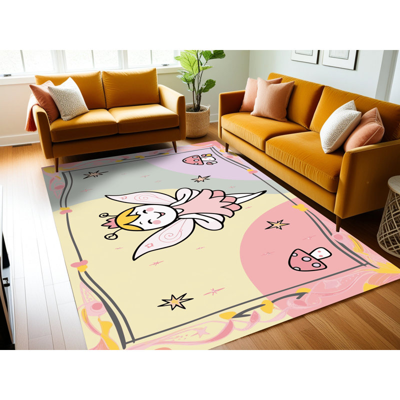 Tapis fantaisie Zoomie pour enfants Zoomie, Rectangulaire 2 pi x 3 pi