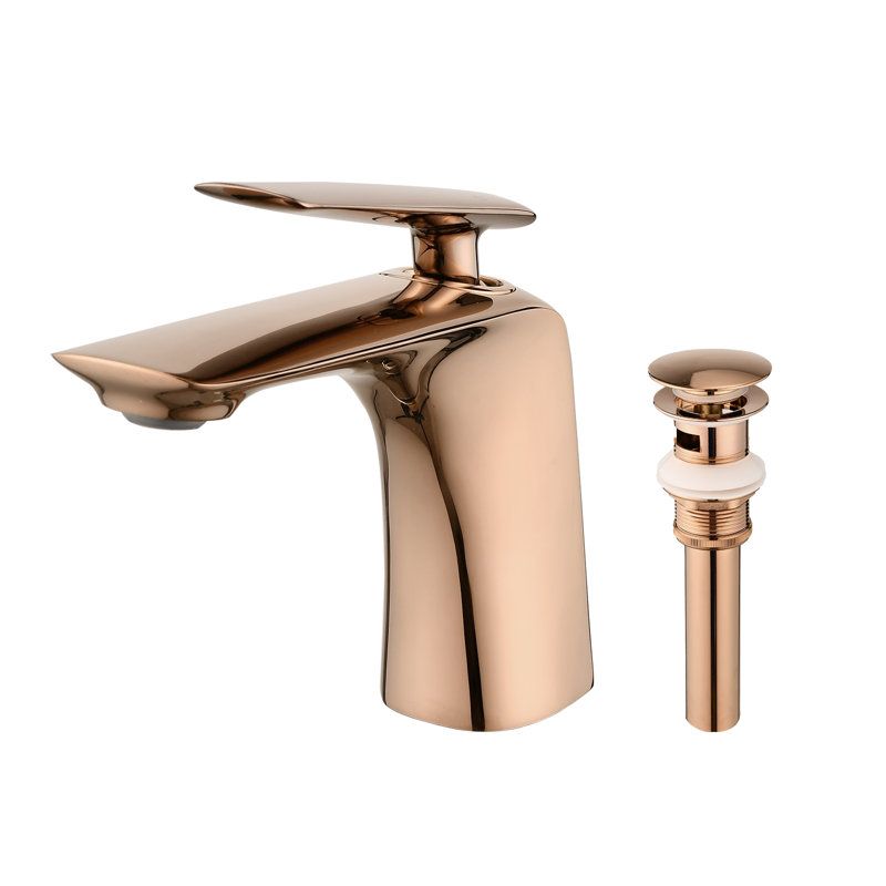 Single-Hole Bathroom Faucet, Rose Golden