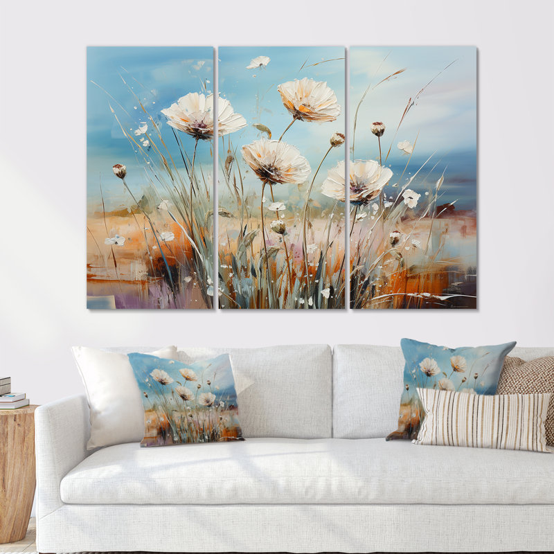Ensemble de salon Minimal Dandelion Charm - Fleurs, H 40 po x l 60 po x P 1 po