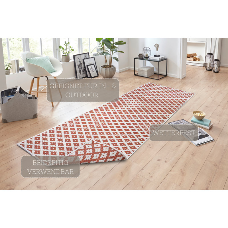 Nizza Flatweave Cayenne/Cream Rug, Runner 80cm x 250cm