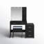 Ensemble de meuble-lavabo d'appoint avec tabouret, 5 tiroirs Calletano-833827349
