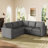 Hoelscher L-shaped Sleeper Sectional Upholstered Sofa Bed With Storage Space Polyester Dark Gray-122510075