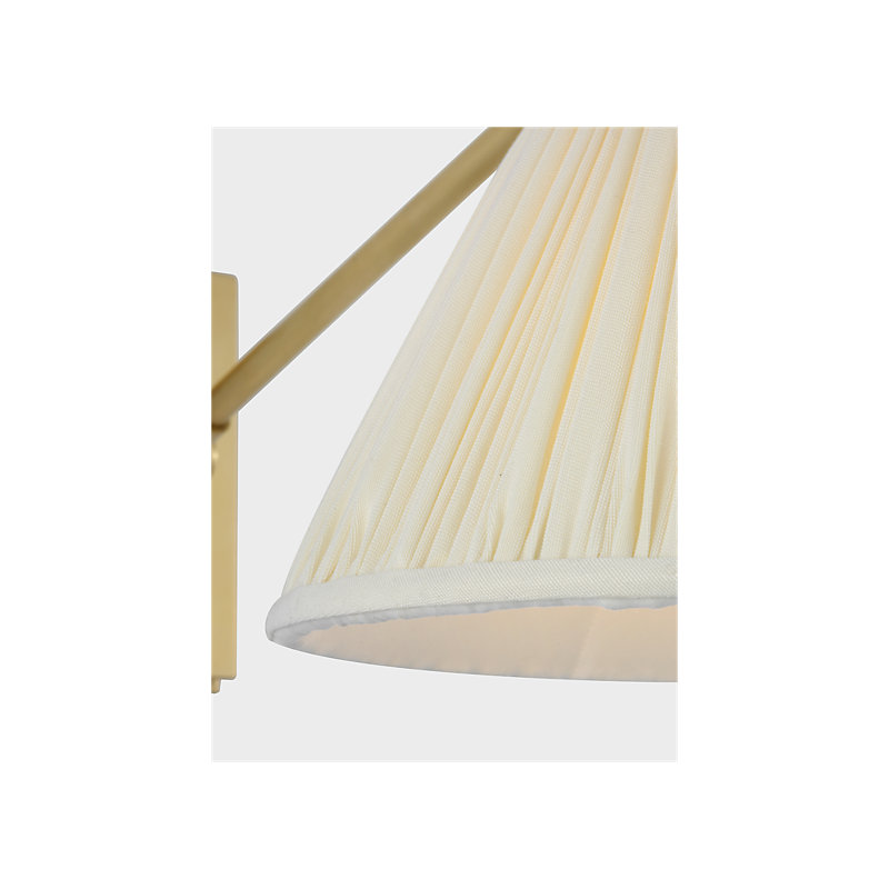 Marie Flanigan 1 - Light Armed Sconce, Soft Brass, White
