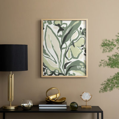 «Foliage Rhythm I», reproduction encadrée - bois massif