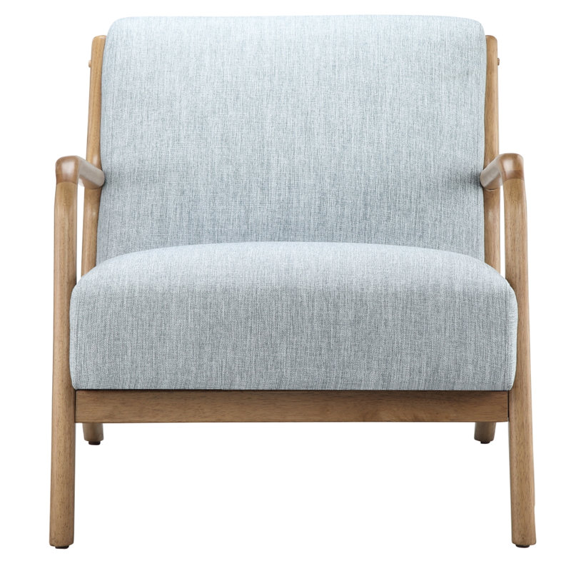 Élégante chaise longue Mid Century avec structure en bois massif bleu et revêtement en mousse de style moderne bleu