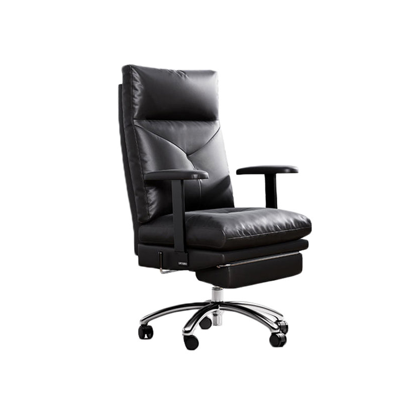 Chaise de bureau ergonomique à haut dossier avec appui-tête, Noir
