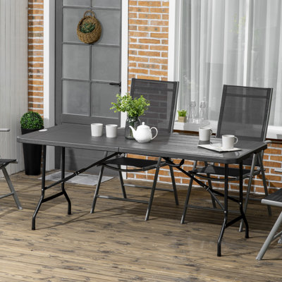 Table de salle à manger d'extérieur rectangulaire L 70,9 po x l 29,7 po Bryton