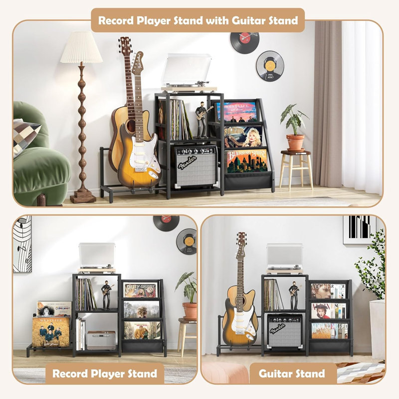 Support pour tourne-disque Mid Mid Century