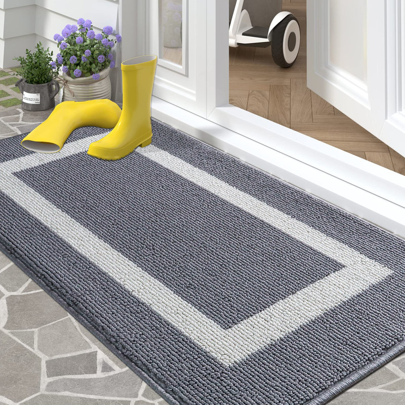 Tapis d'entrée / extérieur antidérapant Hanksville, 32 po x 48 po, gris