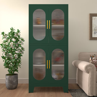 Ebern Designs Storage Wardrobes Cabinet with 4 Doors and Shelves by Ebern Designs