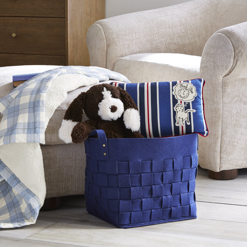 Panier en tissu doodle dog, Bleu marine