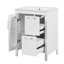 Meuble-lavabo 24 po avec lavabo - Cabi en bois massif blanc