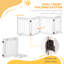 Bryson Freestanding Pet Gate 4 Panel Dog Gate White