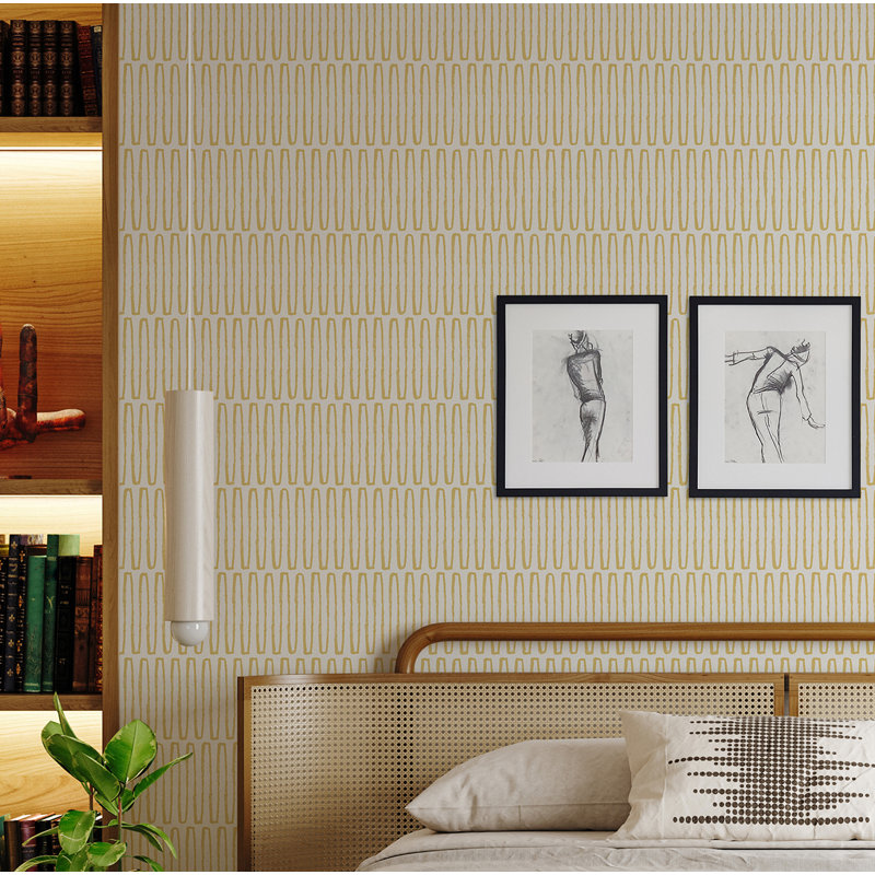 Hannah Geometric Wallpaper Roll, Yellow