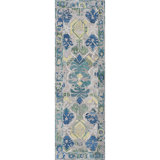 Sorrento Hand Tufted PET Indoor/Outdoor Rug in Natural/Blue/Yellow