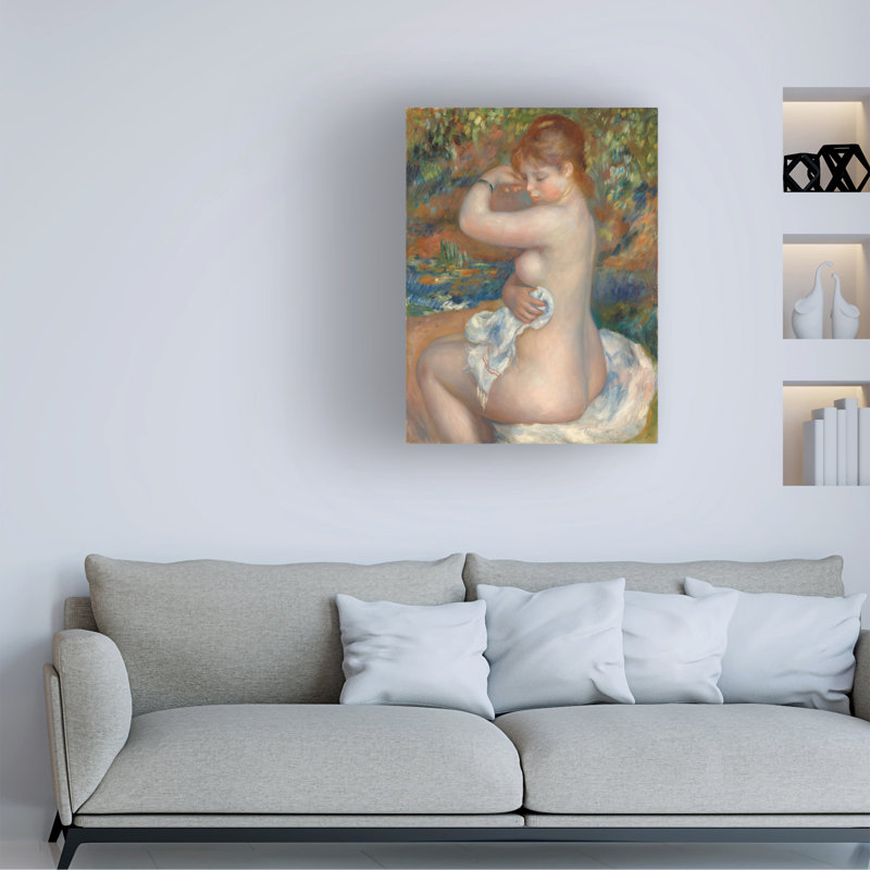 Pierre Auguste Renoir Baigneuse; Baigneuse, 1888, art sur toile, H 19 po x l 14 po