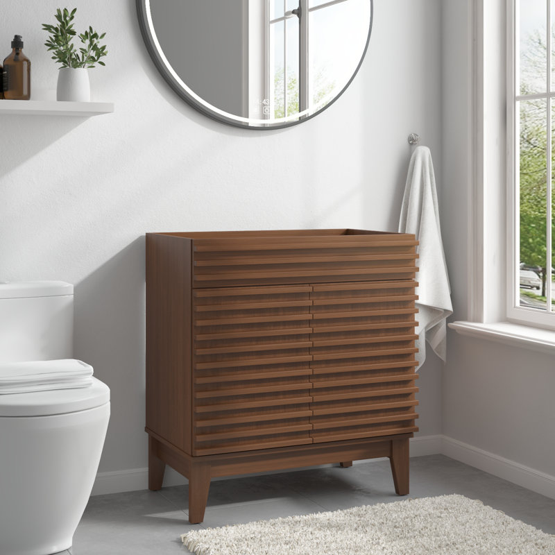 Base de meuble-lavabo simple 30 po Mid-Century