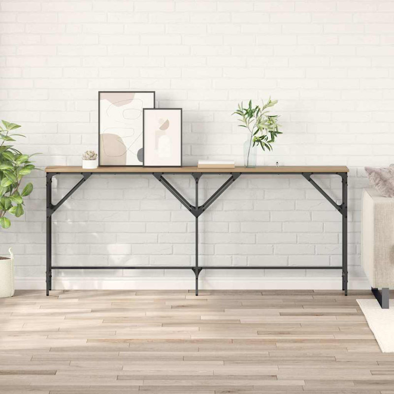 Console Table Engineered Wood, Artisan Oak, 75cm H x 180cm W x 29cm D