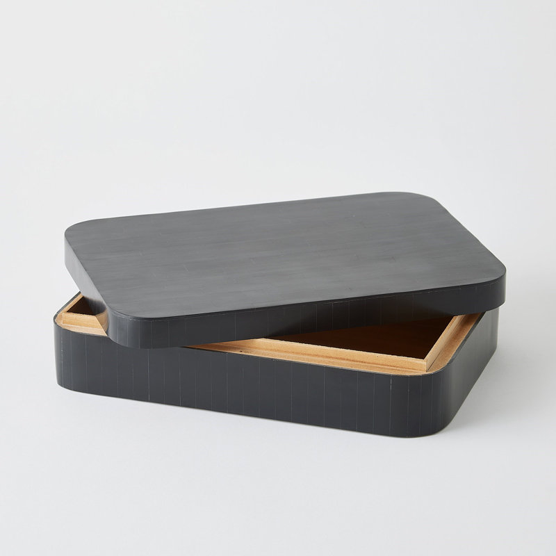 Handmade Resin Decorative Box, 3" H x 13" W x 9" D
