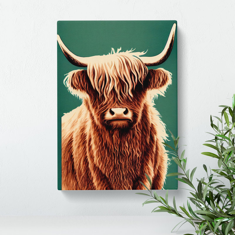 Fabulous Highland Cow - Wrapped Canvas Print, 50cm H x 35cm W x 3cm D