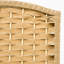 Paravent 6 panneaux, sangle de séparation d'intimité de 5,6 pi. Bois naturel, tissé à la main pour les sangles de chambre à coucher et de bureau à domicile, cloison de pièce.